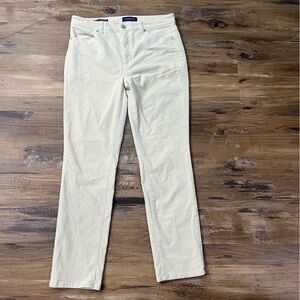 Talbots Cream Light Khaki/Tan High Waisted Corduroy Pant Trouser Women's Petite